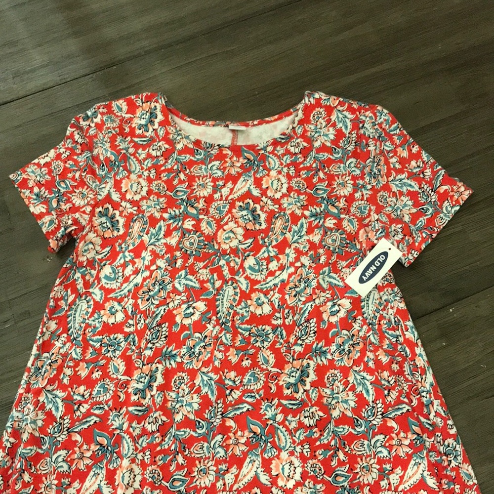 Brand New Old Navy Floral T-Shirt Dress